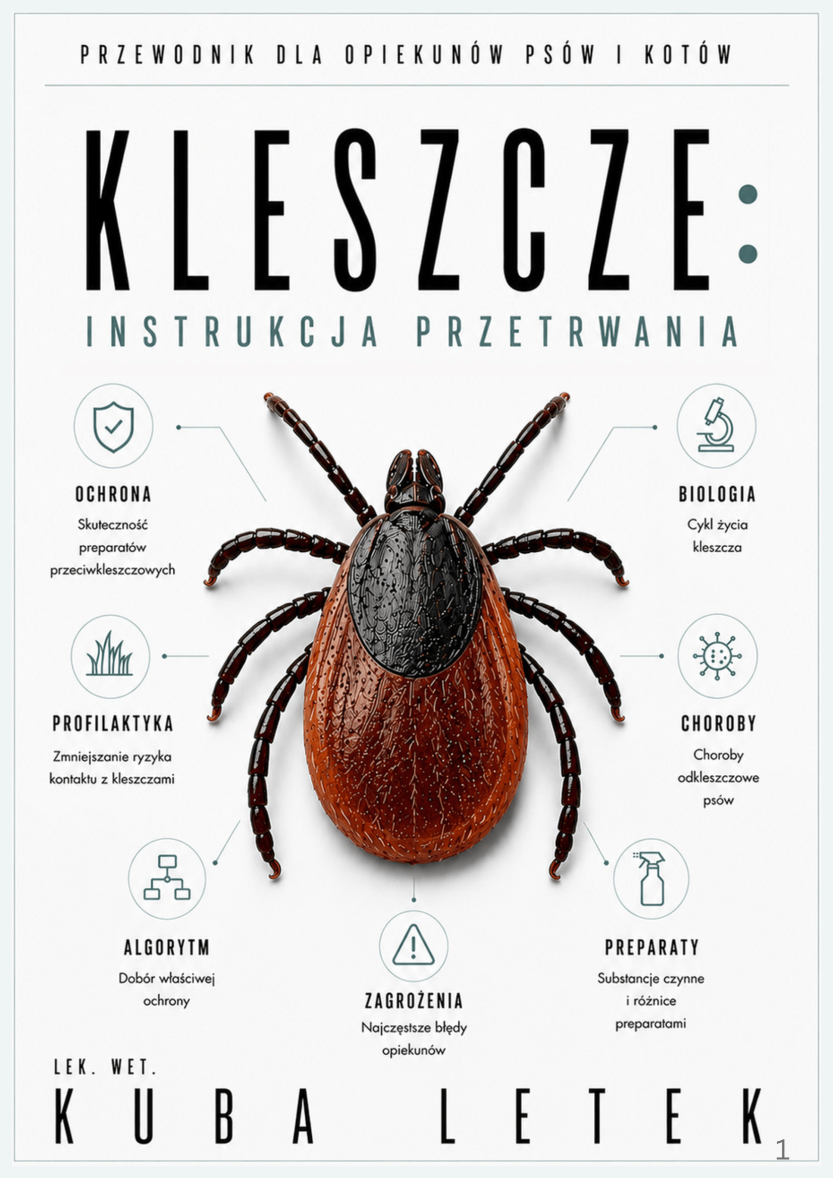 Okładka e-booka Kleszcze Instrukcja Przetrwania - lek. wet. Kuba Letek